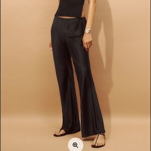 Gale Satin Mid Rise Bias Pant